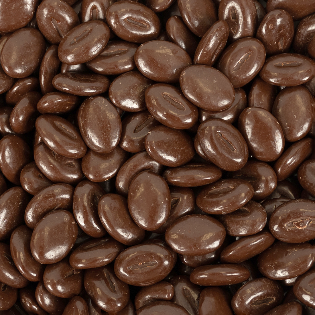 Koffiebonen met chocolade